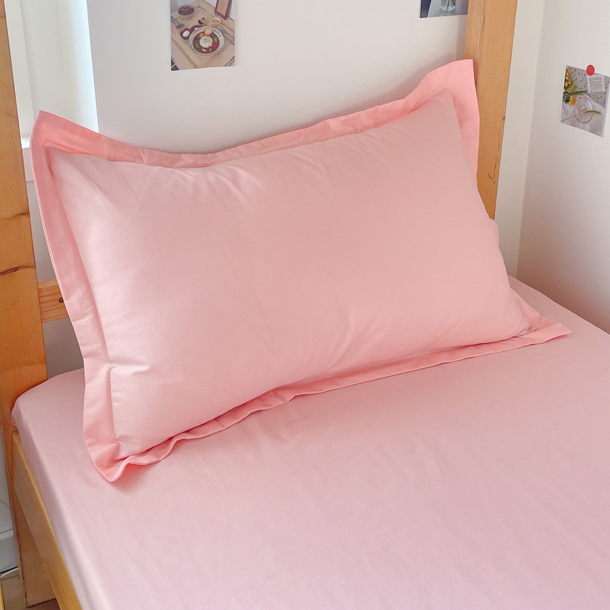 91家纺网 家纺一手货源 找家纺 恩泽家纺 2025新款全棉双拼学生宿舍三件套 玉色