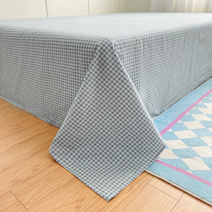 91家纺网 家纺一手货源 找家纺 首尔家纺 2025新款学生季全棉跑量款四件套系列卡通小清新AB版学生三件套 蓝点豹纹