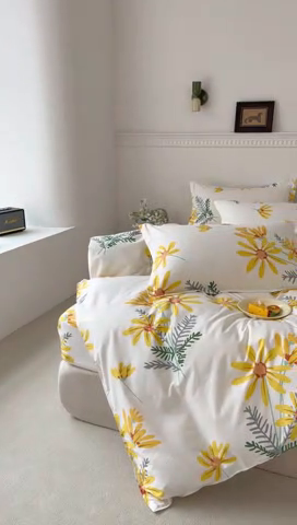 91家纺网 家纺一手货源 找家纺 （总）登登家纺 2025新款全棉床笠四件套系列