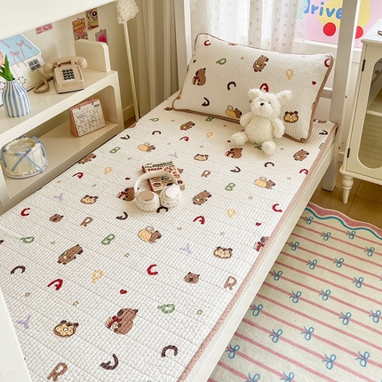 茉夕家纺 2025新款双面纯棉学生宿舍床盖系列 新新卡皮