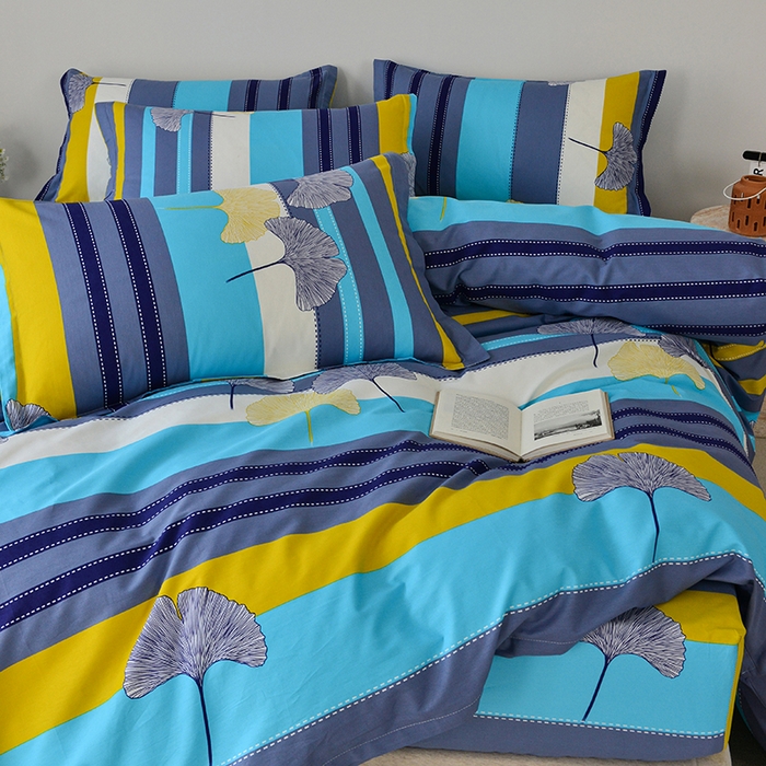 91家纺网 家纺一手货源 找家纺 登登家纺 2025新款全棉床笠四件套系列 如诗如画-兰