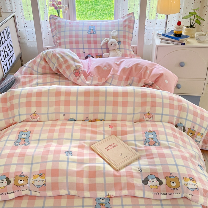 91家纺网 家纺一手货源 找家纺 莱通家纺 2025新款12868学生宿舍三件套 童趣伙伴