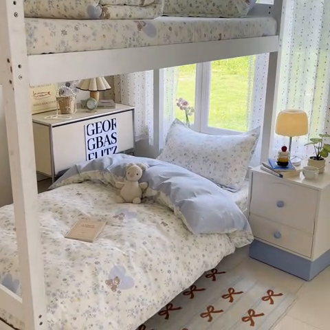 91家纺网 家纺一手货源 找家纺 莱通家纺 2025新款12868学生宿舍三件套 旧书折痕