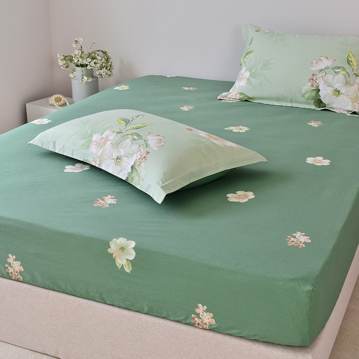 91家纺网 家纺一手货源 找家纺 登登家纺 2025新款全棉床笠四件套系列 素雅-带床笠