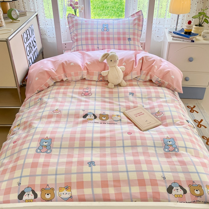 91家纺网 家纺一手货源 找家纺 莱通家纺 2025新款12868学生宿舍三件套 童趣伙伴