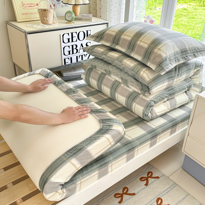 91家纺网 家纺一手货源 找家纺 莱通家纺 2025新款12868学生宿舍三件套 新格拉