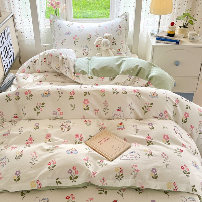 91家纺网 家纺一手货源 找家纺 莱通家纺 2025新款12868学生宿舍三件套 花花小汪