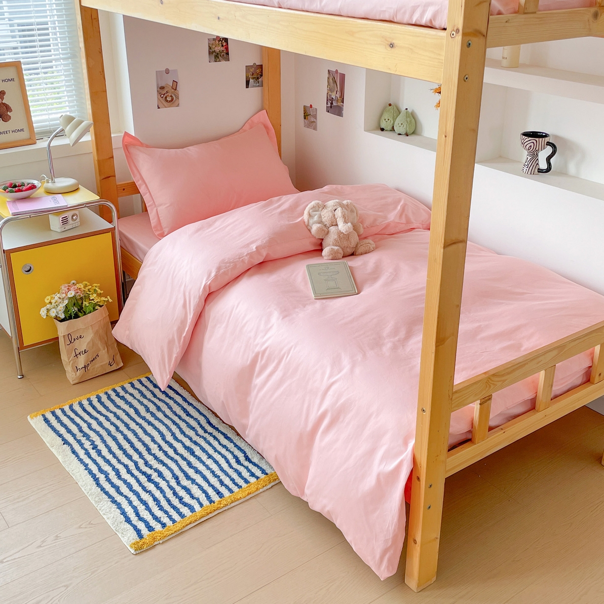 91家纺网 家纺一手货源 找家纺 （总）恩泽家纺 2025新款全棉双拼学生宿舍三件套