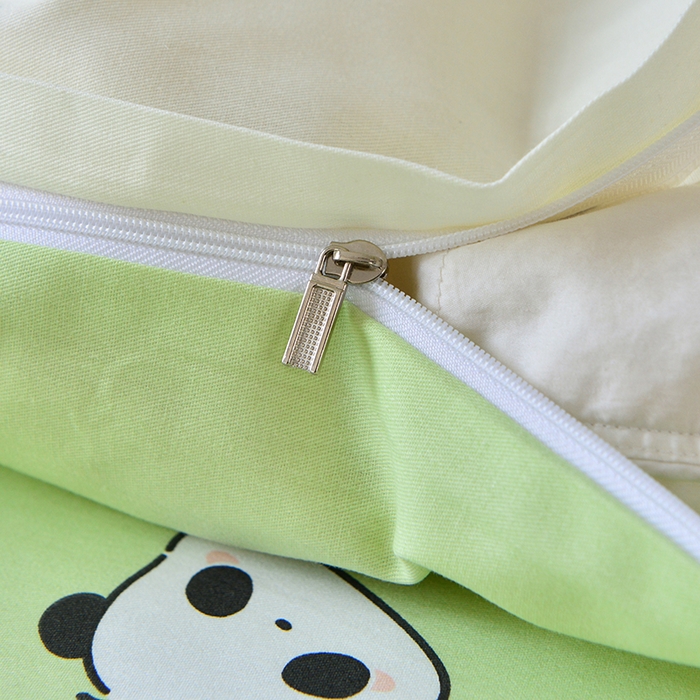 91家纺网 家纺一手货源 找家纺 登登家纺 2025新款全棉床笠四件套系列 幸运熊猫-带床笠