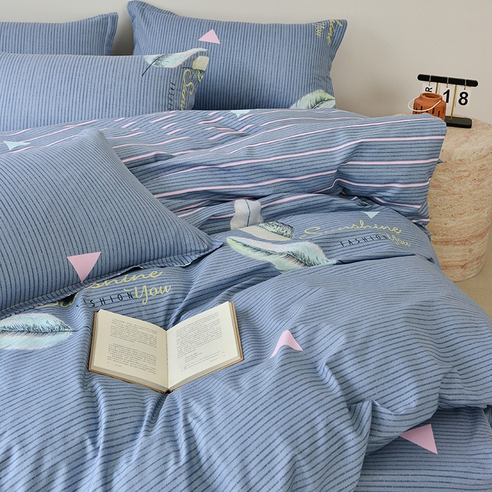 91家纺网 家纺一手货源 找家纺 登登家纺 2025新款全棉床笠四件套系列 千羽千寻