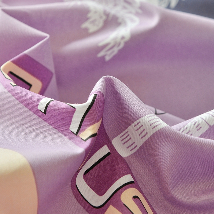 91家纺网 家纺一手货源 找家纺 登登家纺 2025新款全棉床笠四件套系列 椰林风影