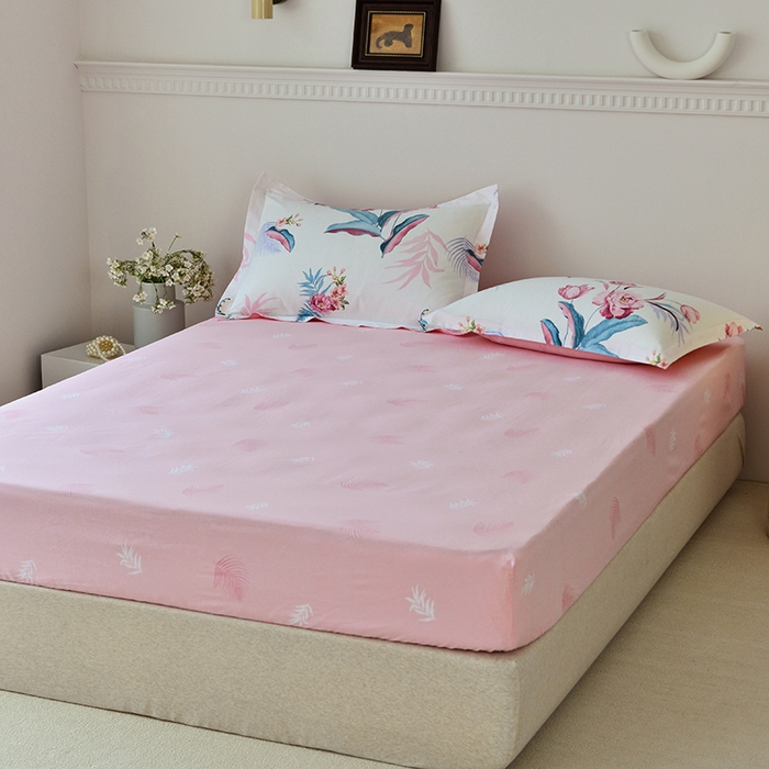 91家纺网 家纺一手货源 找家纺 登登家纺 2025新款全棉床笠四件套系列 佳境-带床笠