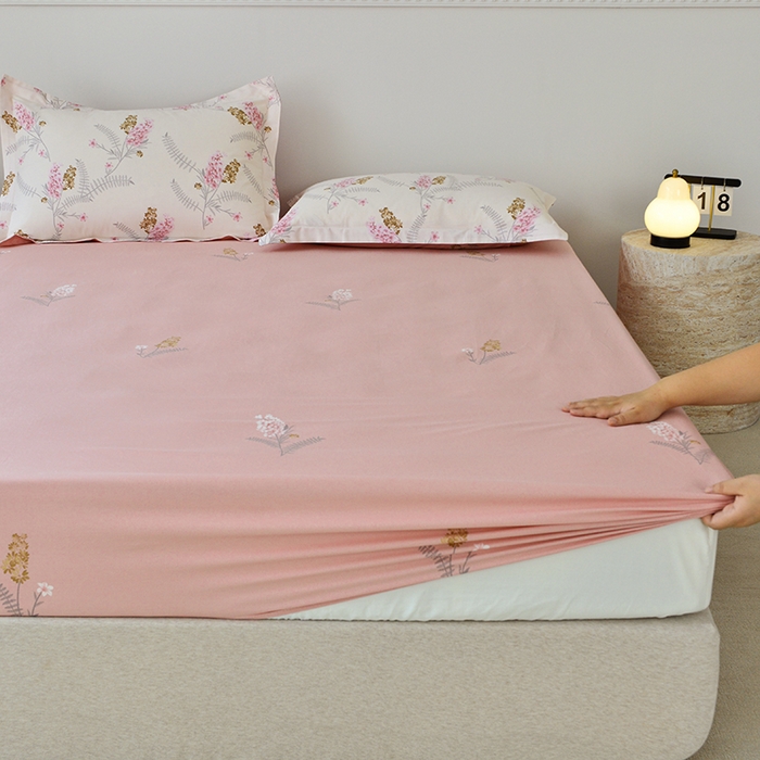 91家纺网 家纺一手货源 找家纺 登登家纺 2025新款全棉床笠四件套系列 一见倾心--带床笠