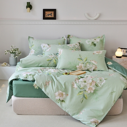 91家纺网 家纺一手货源 找家纺 （总）登登家纺 2025新款全棉床笠四件套系列