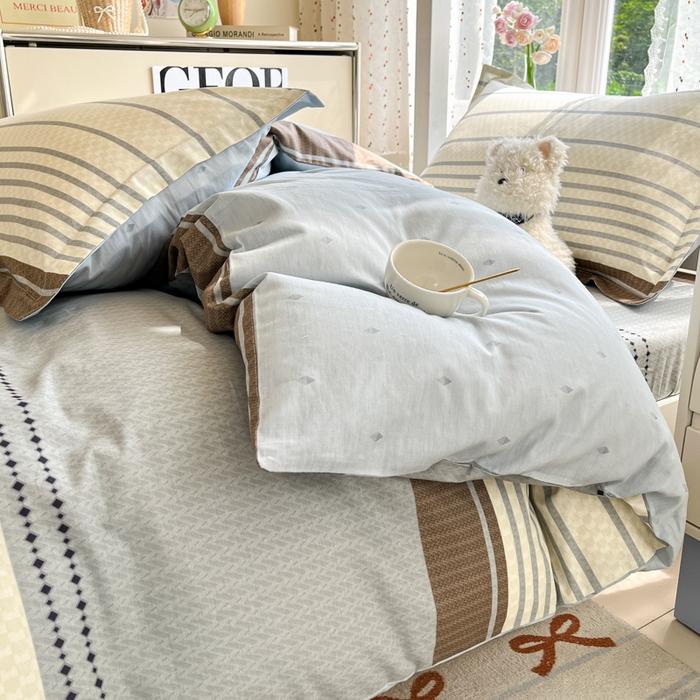 91家纺网 家纺一手货源 找家纺 莱通家纺 2025新款12868学生宿舍三件套 米洛