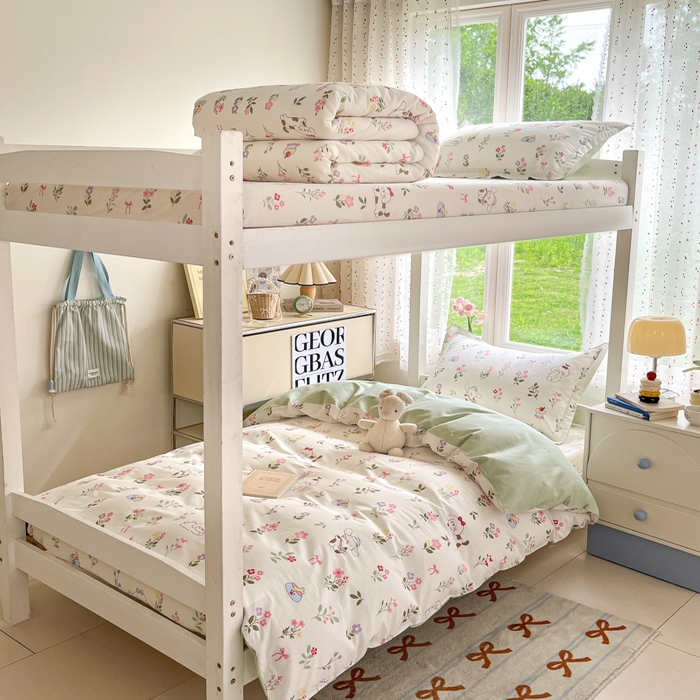 91家纺网 家纺一手货源 找家纺 莱通家纺 2025新款12868学生宿舍三件套 花花小汪