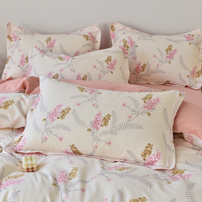 91家纺网 家纺一手货源 找家纺 登登家纺 2025新款全棉床笠四件套系列 一见倾心--带床笠