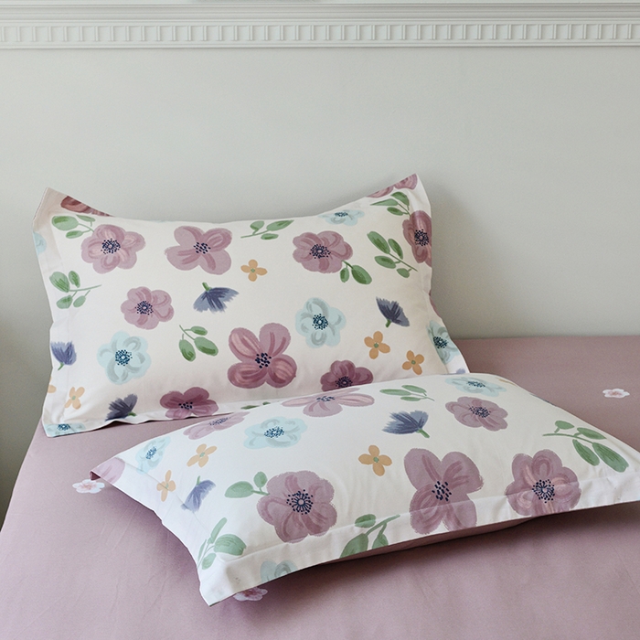 91家纺网 家纺一手货源 找家纺 登登家纺 2025新款全棉床笠四件套系列 花都丽影-带床笠