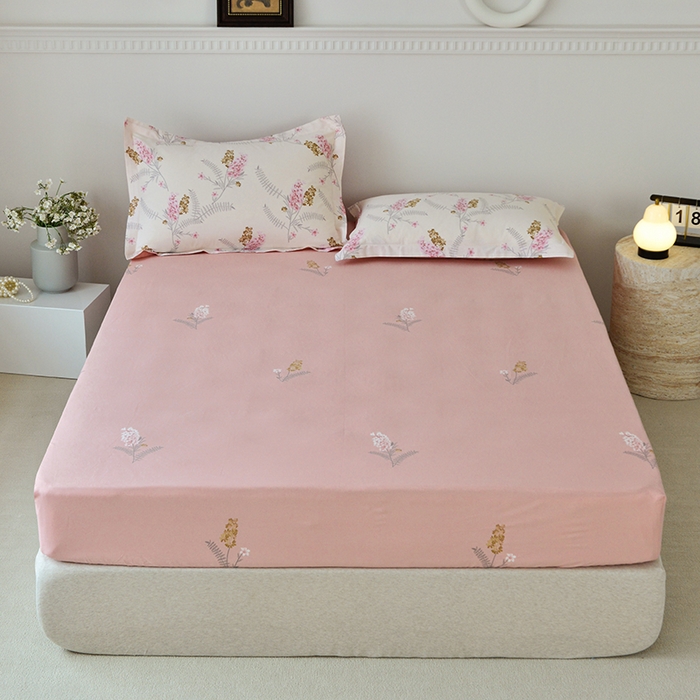 91家纺网 家纺一手货源 找家纺 登登家纺 2025新款全棉床笠四件套系列 一见倾心--带床笠