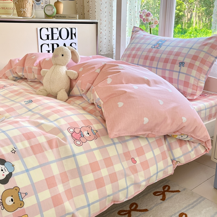 91家纺网 家纺一手货源 找家纺 莱通家纺 2025新款12868学生宿舍三件套 童趣伙伴