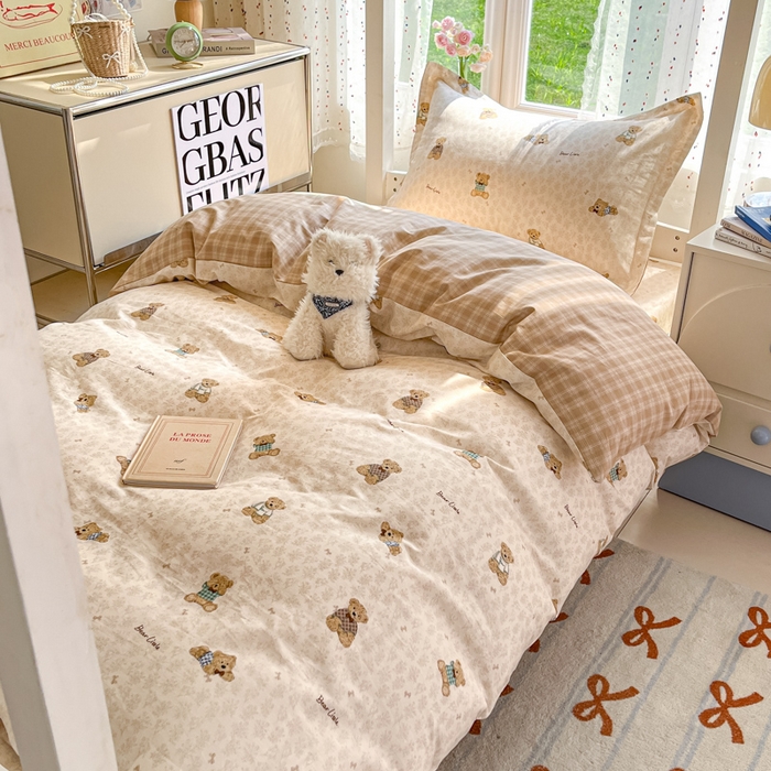 91家纺网 家纺一手货源 找家纺 莱通家纺 2025新款12868学生宿舍三件套 果酱电台