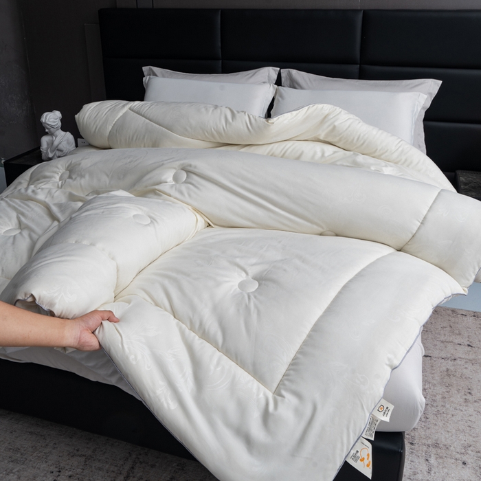 91家纺网 家纺一手货源 找家纺 （总）凌云家纺 2025新款亲肤棉提花大豆被春秋被加厚冬被学生被子被芯夏被 