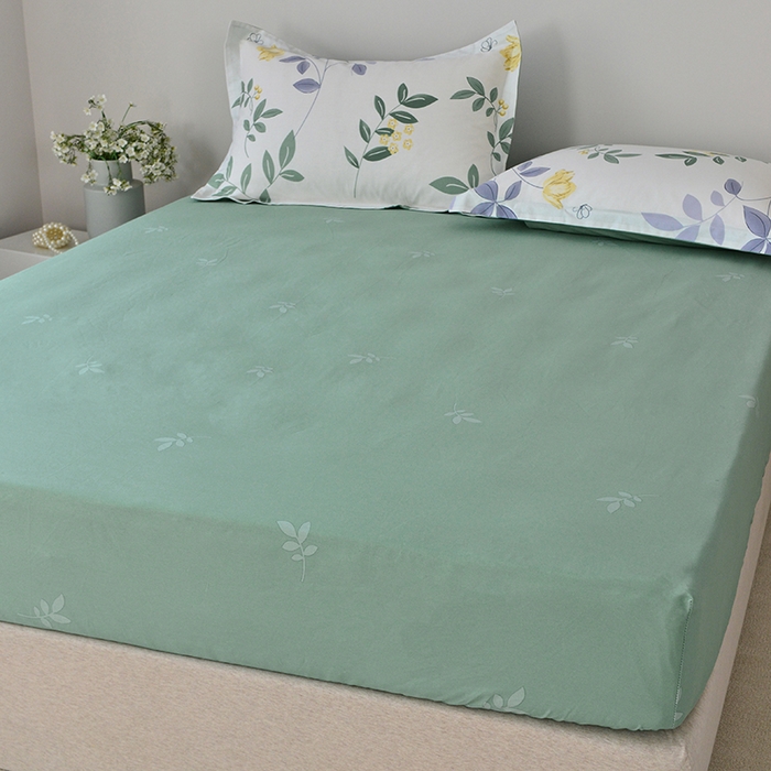 91家纺网 家纺一手货源 找家纺 登登家纺 2025新款全棉床笠四件套系列 清风雅颂-带床笠