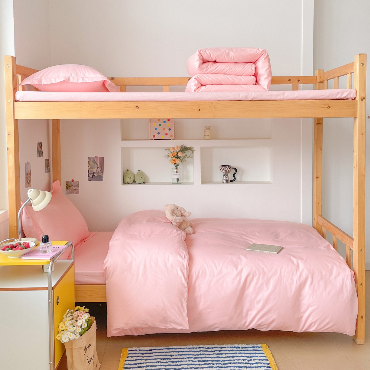 91家纺网 家纺一手货源 找家纺 （总）恩泽家纺 2025新款全棉双拼学生宿舍三件套