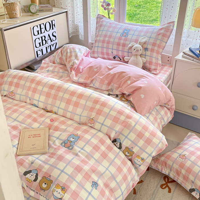 91家纺网 家纺一手货源 找家纺 莱通家纺 2025新款12868学生宿舍三件套 童趣伙伴