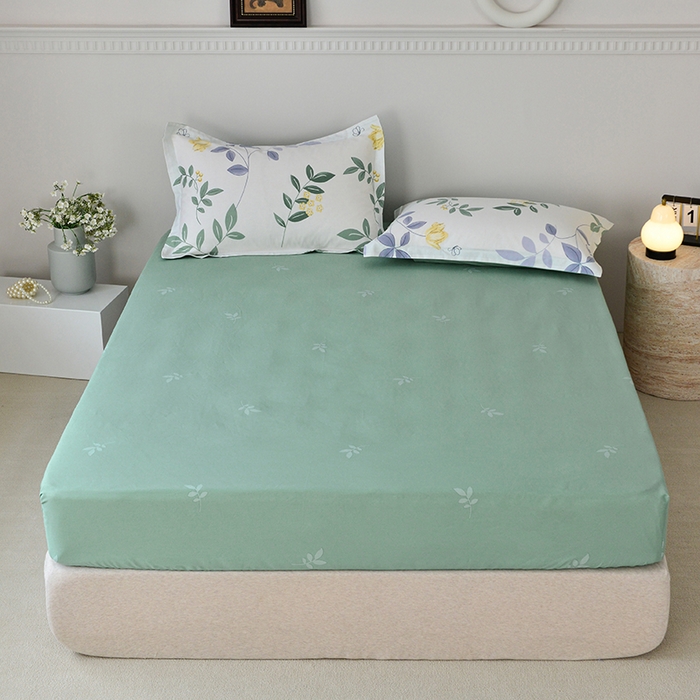 91家纺网 家纺一手货源 找家纺 登登家纺 2025新款全棉床笠四件套系列 清风雅颂-带床笠