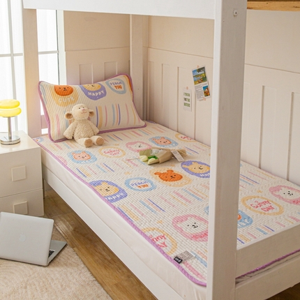 茉夕家纺 2025新款双面纯棉学生宿舍床盖系列 丹尼日记