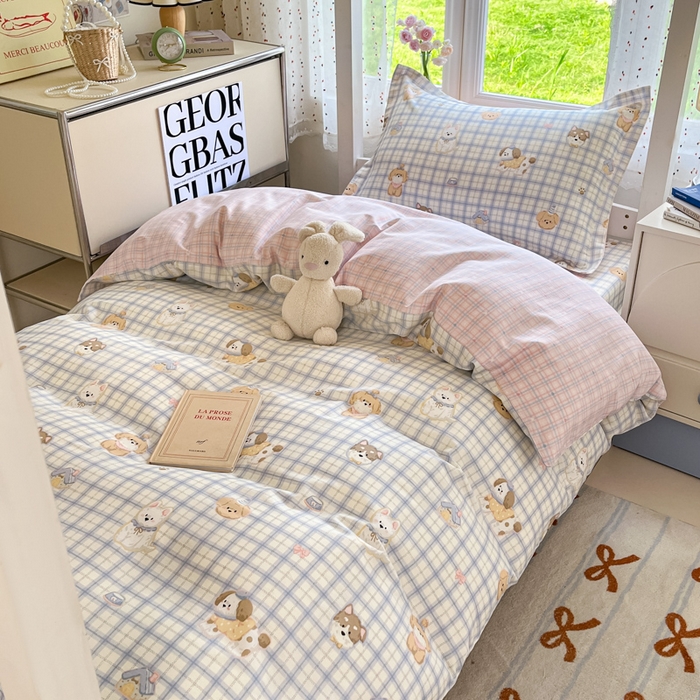 91家纺网 家纺一手货源 找家纺 莱通家纺 2025新款12868学生宿舍三件套 童年趣事