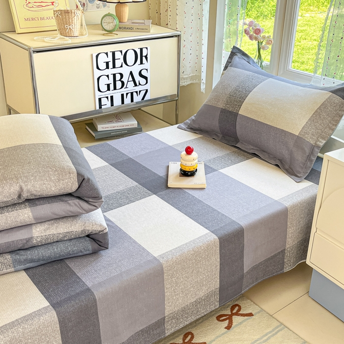 91家纺网 家纺一手货源 找家纺 莱通家纺 2025新款12868学生宿舍三件套 奶昔蓝