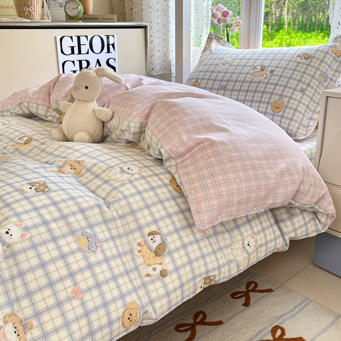 91家纺网 家纺一手货源 找家纺 莱通家纺 2025新款12868学生宿舍三件套 童年趣事