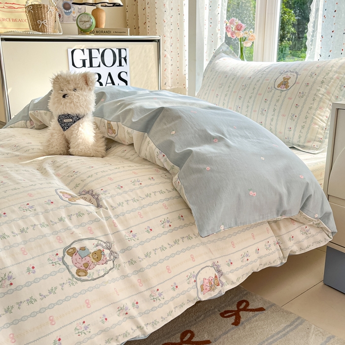 91家纺网 家纺一手货源 找家纺 莱通家纺 2025新款12868学生宿舍三件套 月光摇蓝草