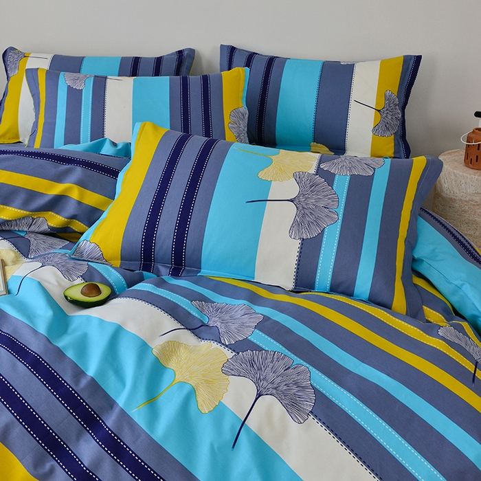 91家纺网 家纺一手货源 找家纺 登登家纺 2025新款全棉床笠四件套系列 如诗如画-兰