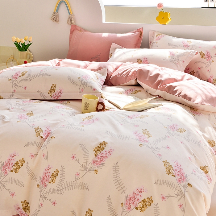 91家纺网 家纺一手货源 找家纺 （总）登登 2024新款直播爆款清新风纯棉全棉三四件套