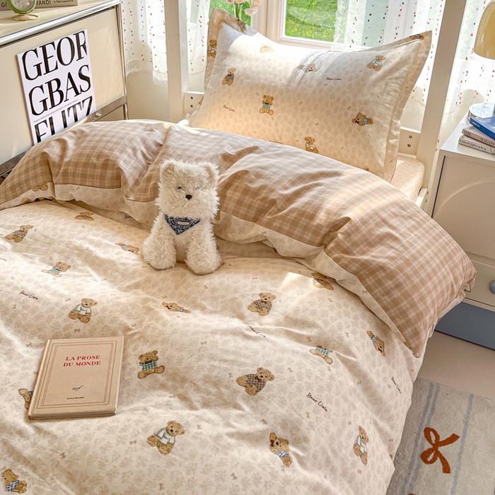 91家纺网 家纺一手货源 找家纺 莱通家纺 2025新款12868学生宿舍三件套 果酱电台