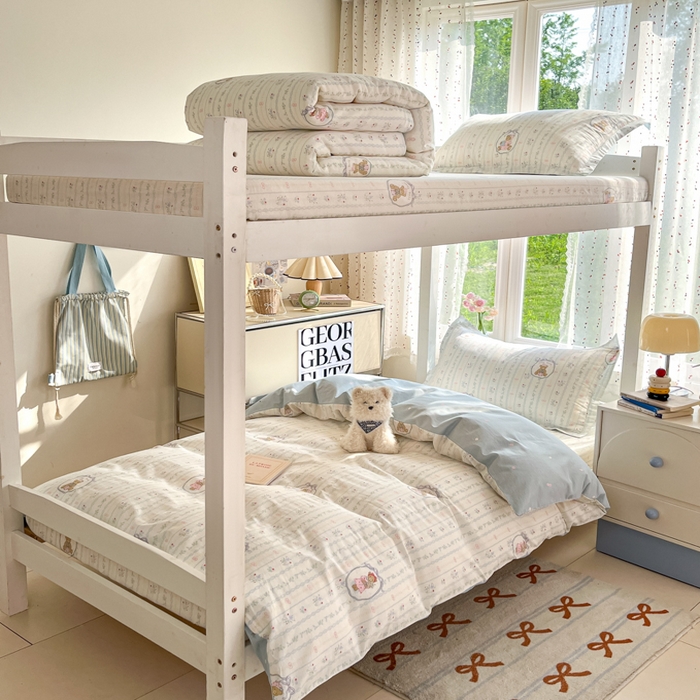 91家纺网 家纺一手货源 找家纺 莱通家纺 2025新款12868学生宿舍三件套 月光摇蓝草