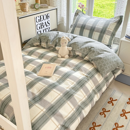 莱通家纺 2025新款12868学生宿舍三件套 新格拉