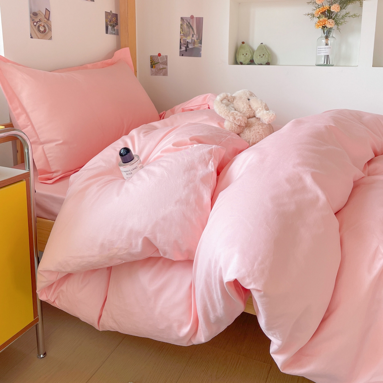 91家纺网 家纺一手货源 找家纺 （总）恩泽家纺 2025新款全棉双拼学生宿舍三件套