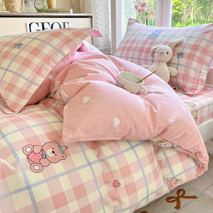 91家纺网 家纺一手货源 找家纺 莱通家纺 2025新款12868学生宿舍三件套 童趣伙伴