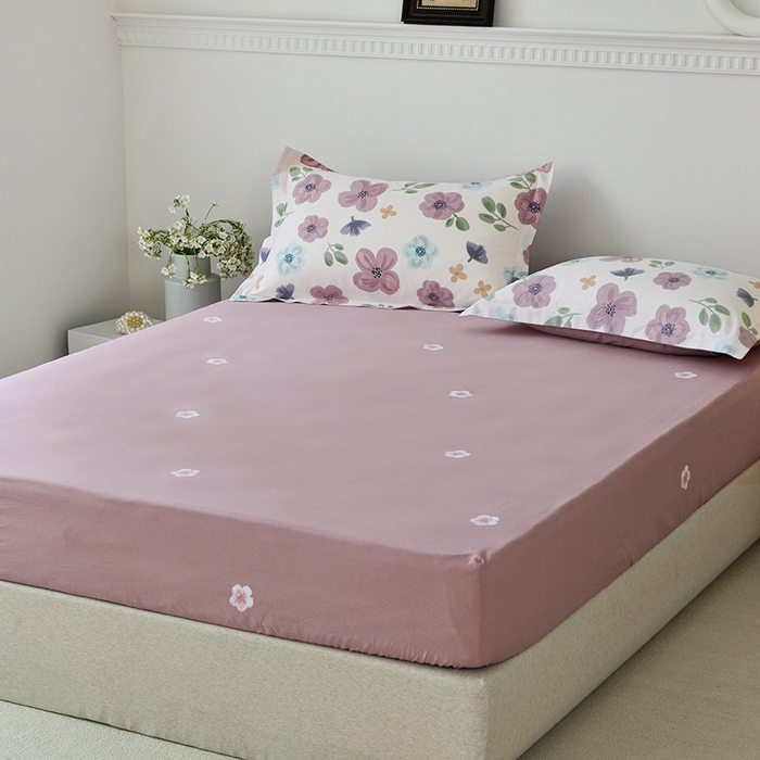 91家纺网 家纺一手货源 找家纺 登登家纺 2025新款全棉床笠四件套系列 花都丽影-带床笠