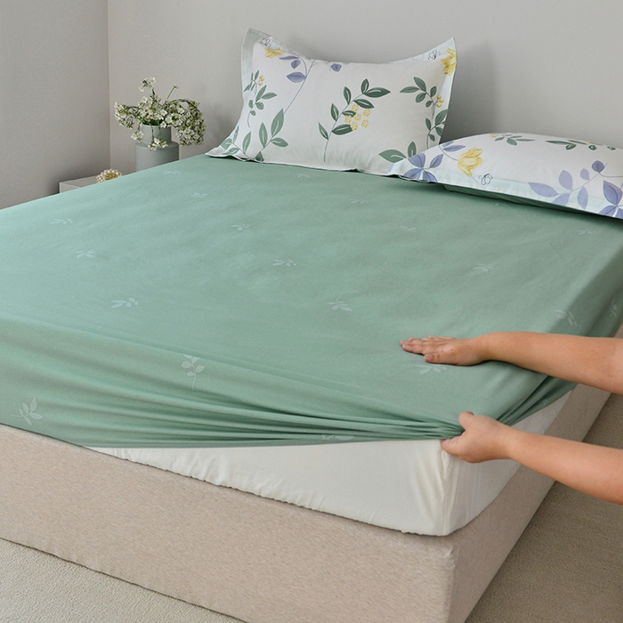 91家纺网 家纺一手货源 找家纺 登登家纺 2025新款全棉床笠四件套系列 清风雅颂-带床笠