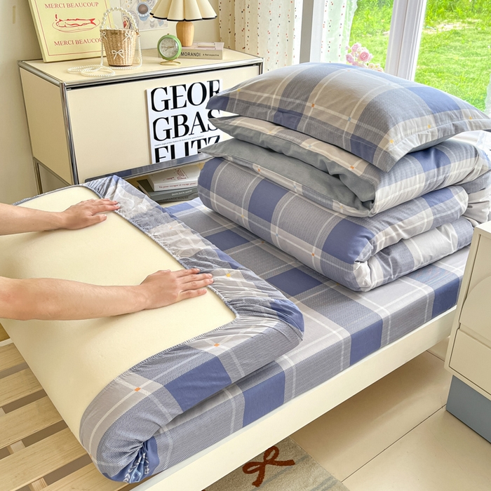 91家纺网 家纺一手货源 找家纺 莱通家纺 2025新款12868学生宿舍三件套 英伦风