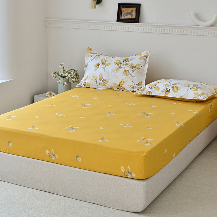 91家纺网 家纺一手货源 找家纺 登登家纺 2025新款全棉床笠四件套系列 蜜恋佳人-带床笠