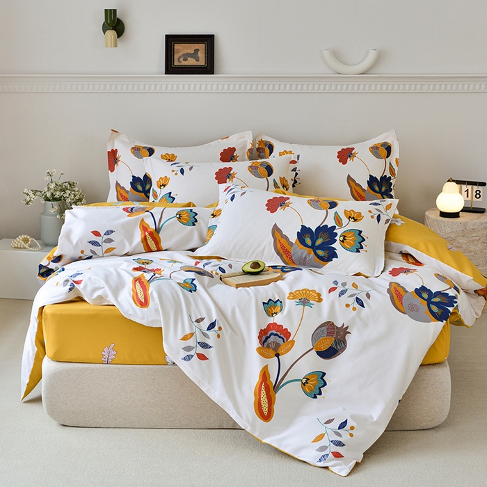 91家纺网 家纺一手货源 找家纺 （总）登登家纺 2025新款全棉床笠四件套系列