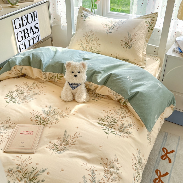 91家纺网 家纺一手货源 找家纺 莱通家纺 2025新款12868学生宿舍三件套 浅影摇曳