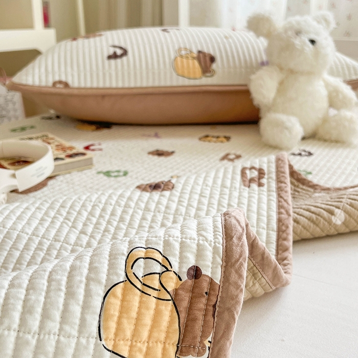 91家纺网 家纺一手货源 找家纺 茉夕家纺 2025新款双面纯棉学生宿舍床盖系列 新新卡皮