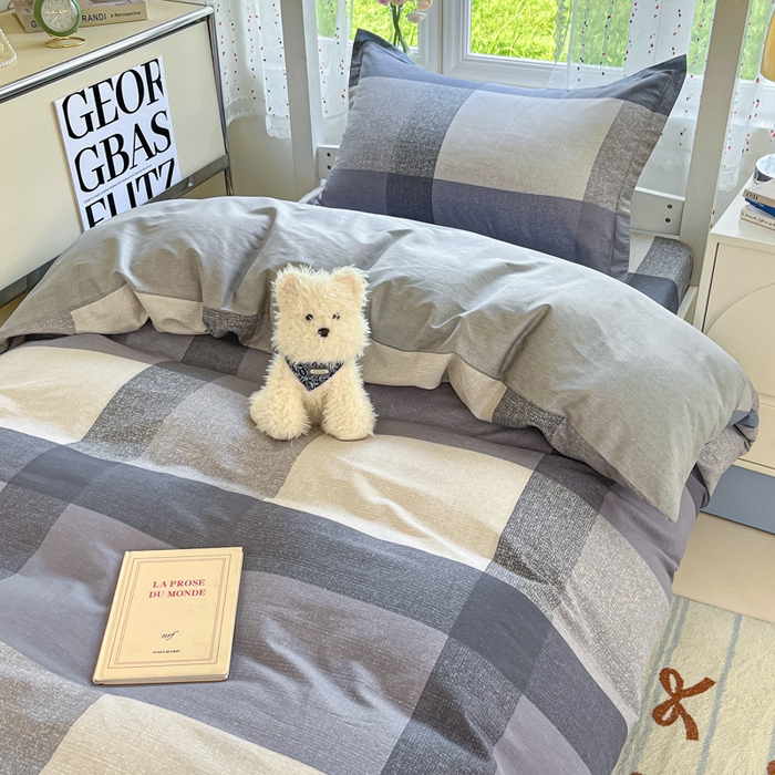 91家纺网 家纺一手货源 找家纺 莱通家纺 2025新款12868学生宿舍三件套 奶昔蓝